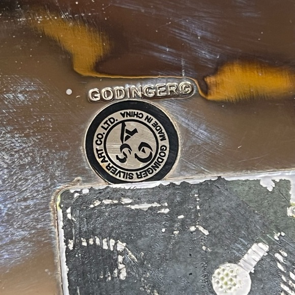 Godinger Silver Art Co. set of 2 Pinecone Wilderness Holiday trays - Picture 10 of 11